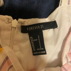 Small form fitting Forever 21 White, yellow, pink, and purple dress